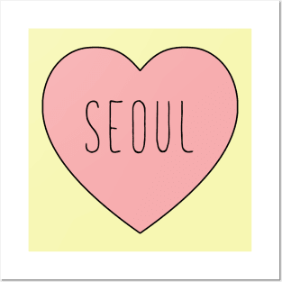 I Love Seoul Heart Posters and Art